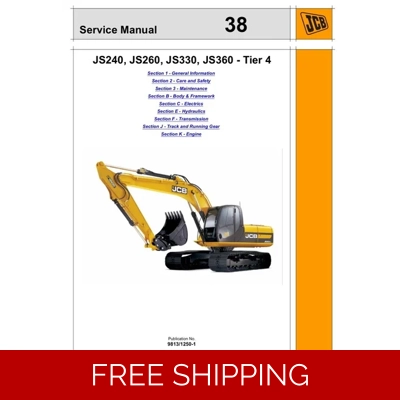 JS240, JS260, JS330, JS360 – TIER 4 EXCAVATOR SERVICE REPAIR MANUAL JS240, JS260, JS330, JS360 – TIER 4 EXCAVATOR SERVICE REPAIR MANUAL